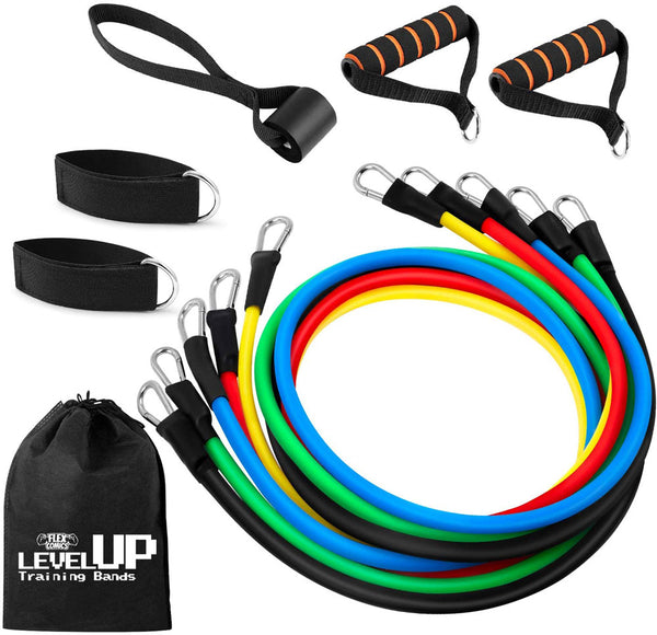 Flex Comics LEVEL UP Training Resistance Bands - 11 Piece Set