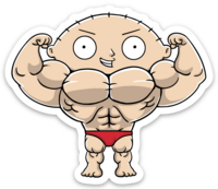 SwoleStewie - Vinyl Sticker