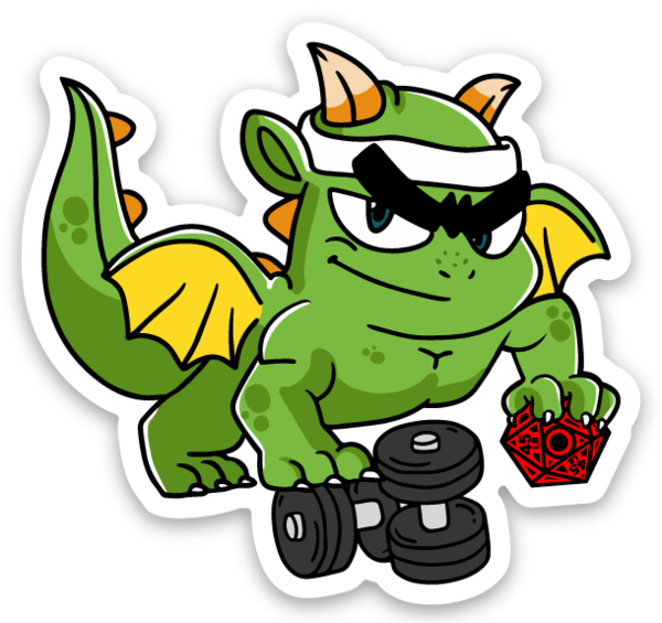 Fitness Dragon - Vinyl Sticker